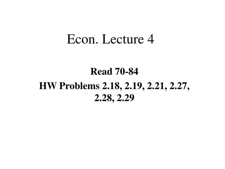 econ lecture 4