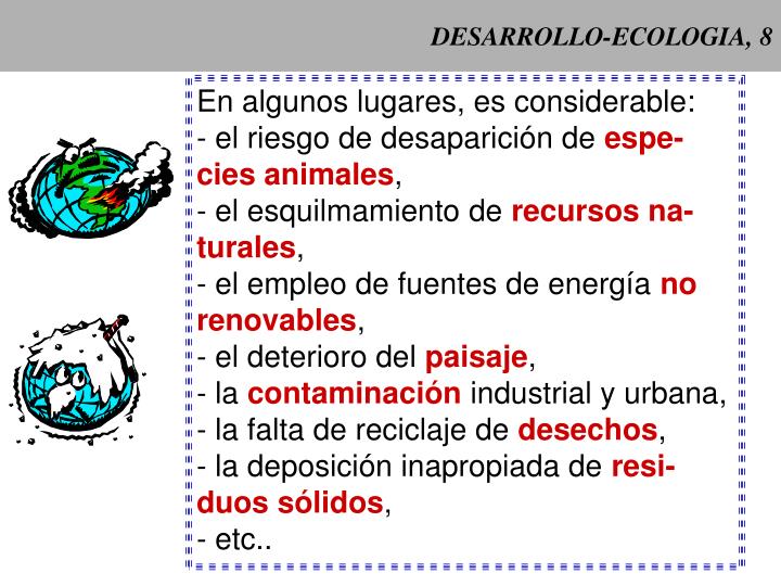 desarrollo ecologia 8