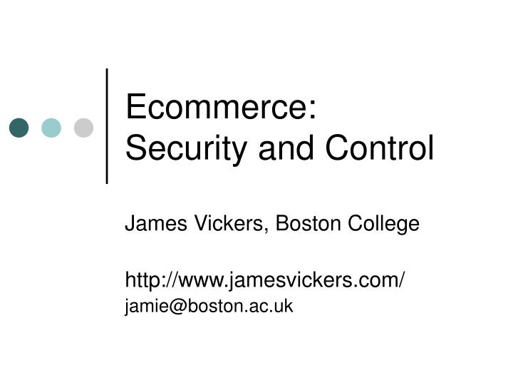 ecommerce security and control