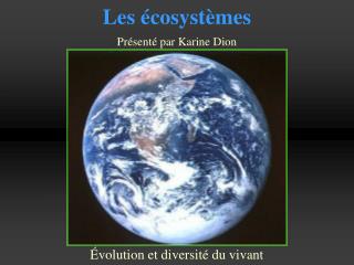 Les écosystèmes
