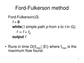 Ford-Fulkerson method