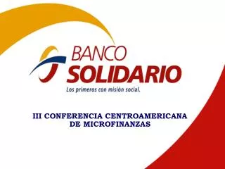 III CONFERENCIA CENTROAMERICANA DE MICROFINANZAS