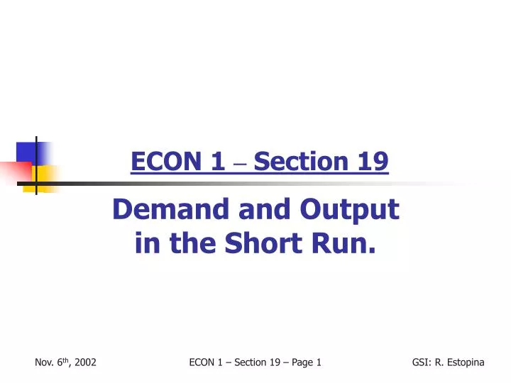 econ 1 section 19