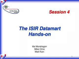 The ISIR Datamart Hands-on