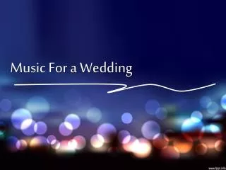 Music For a Wedding