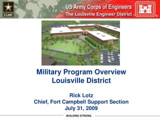 Military Program Overview Louisville District Rick Lotz Chief, Fort Campbell Support Section July 31, 2009