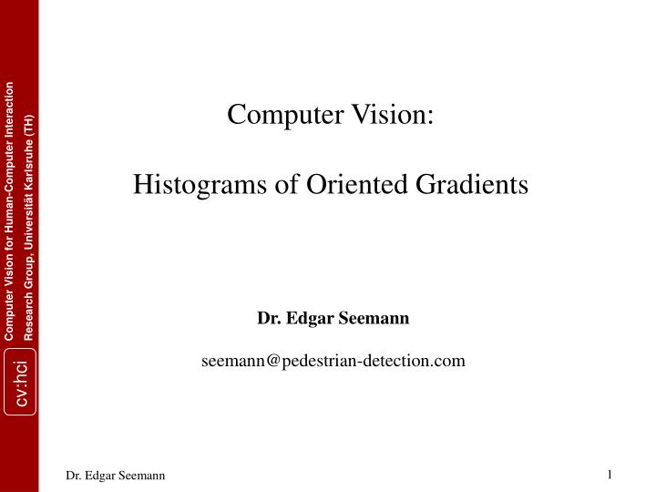 computer vision histograms of oriented gradients