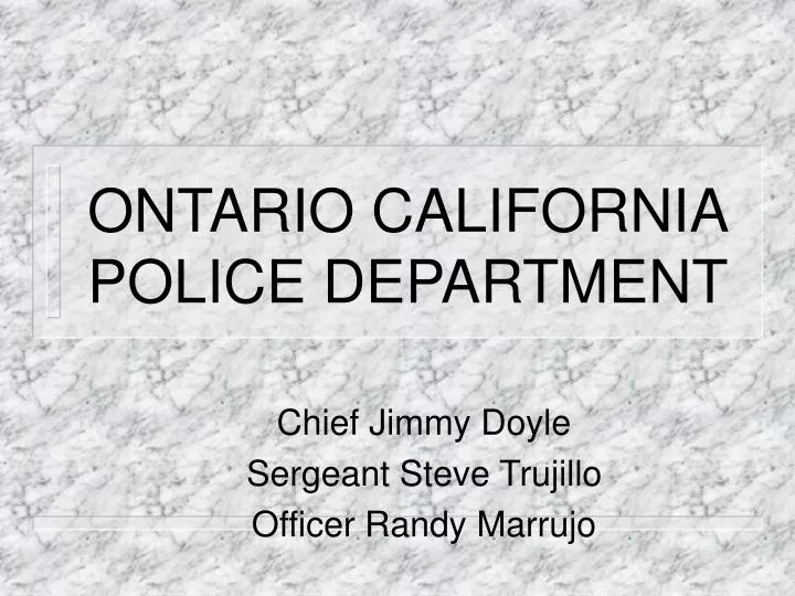 ontario california police department