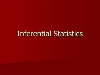 Inferential Statistics