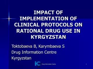 impact of implementation of clinical protocols on rational drug use in kyrgyzstan