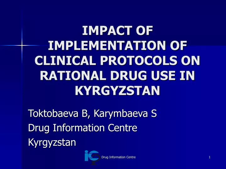 impact of implementation of clinical protocols on rational drug use in kyrgyzstan