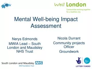 Mental Well-being Impact Assessment