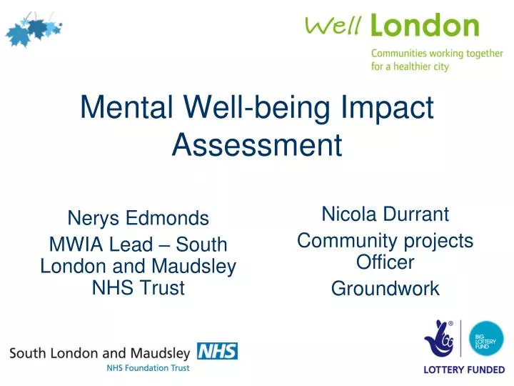 mental well being impact assessment
