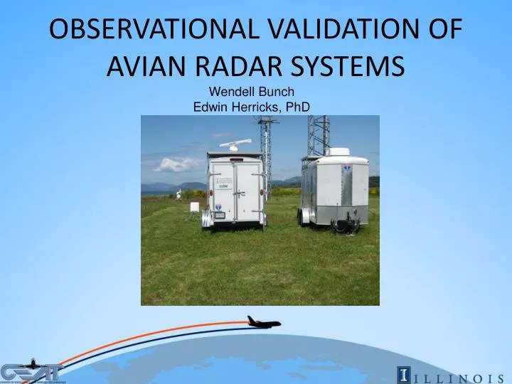 observational validation of avian radar systems