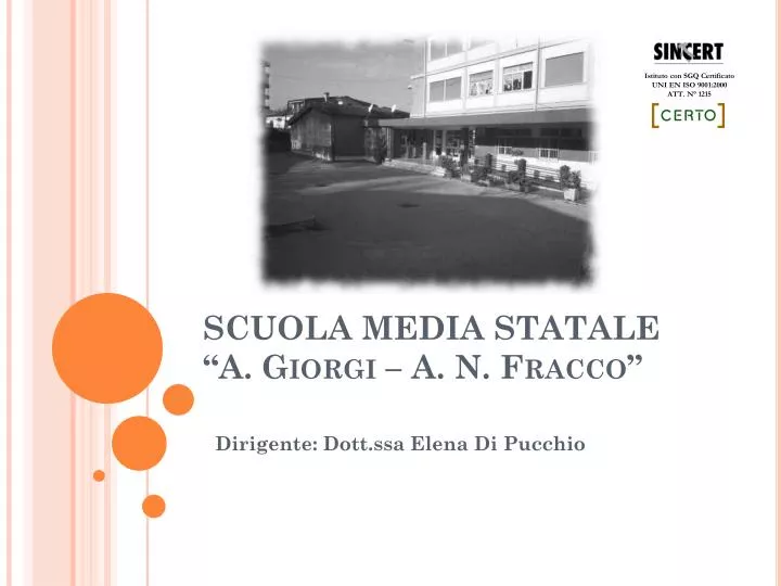 scuola media statale a giorgi a n fracco