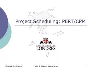 Project Scheduling: PERT/CPM