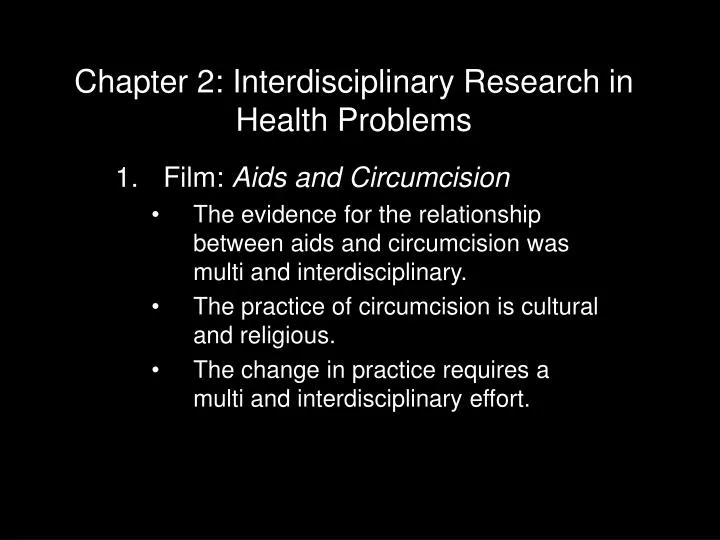 chapter 2 interdisciplinary research in health problems