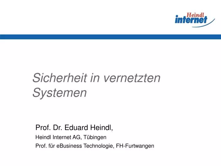 sicherheit in vernetzten systemen