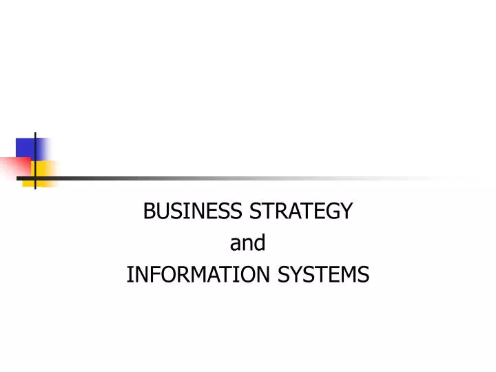 business strategy and information systems