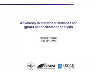 Advances in statistical methods for (gene) set enrichment analysis