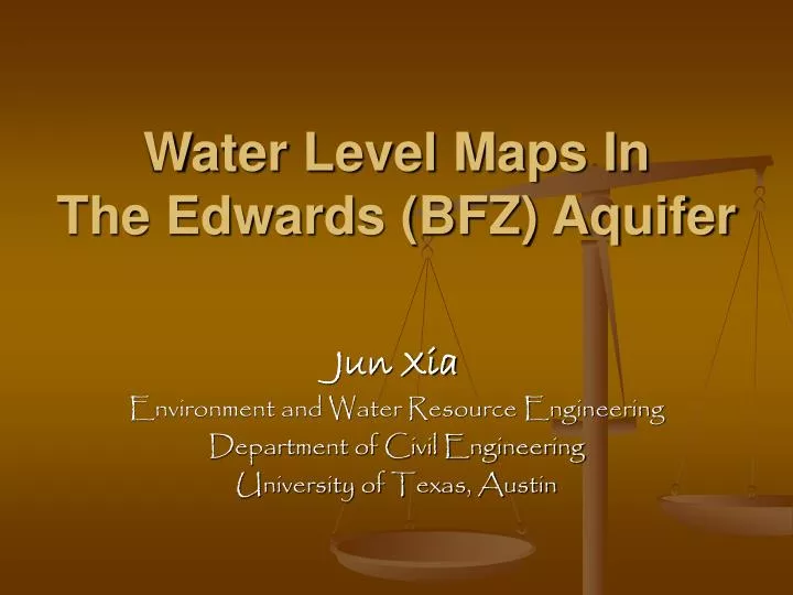 water level maps in the edwards bfz aquifer