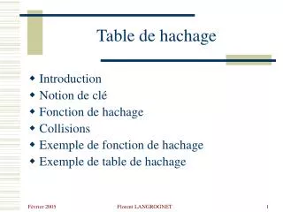 table de hachage