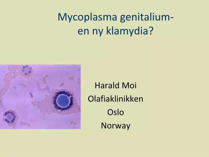 mycoplasma genitalium en ny klamydia