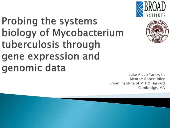 probing the systems biology of mycobacterium tuberculosis through gene expression and genomic data