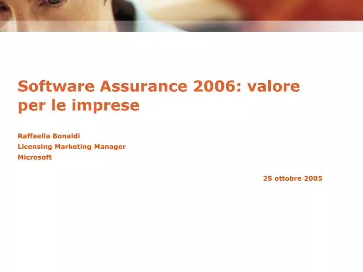 software assurance 2006 valore per le imprese