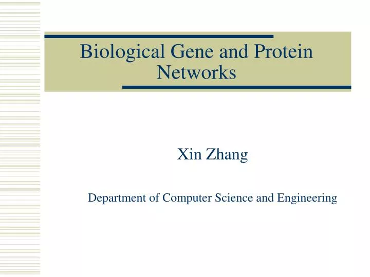 biological gene and protein networks