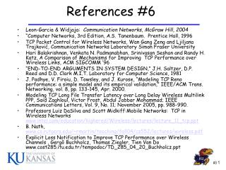 References #6