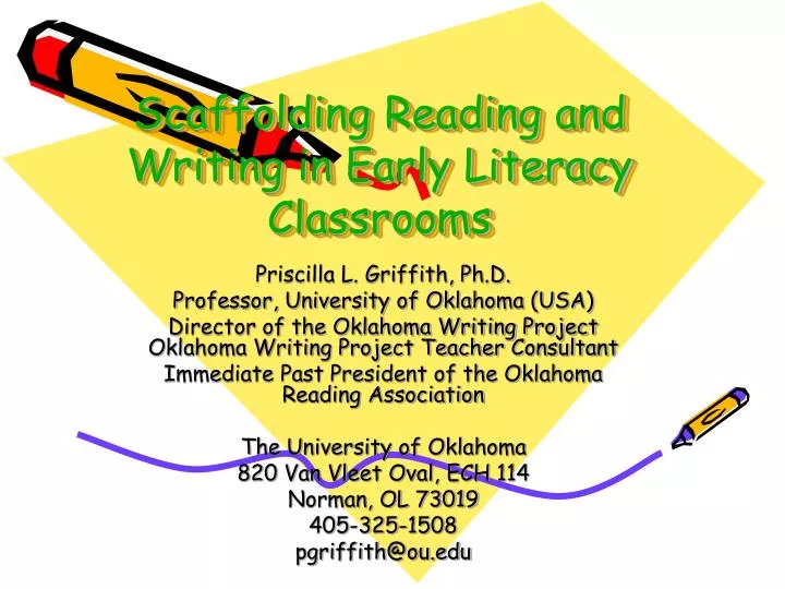 scaffolding reading and writing in early literacy classrooms