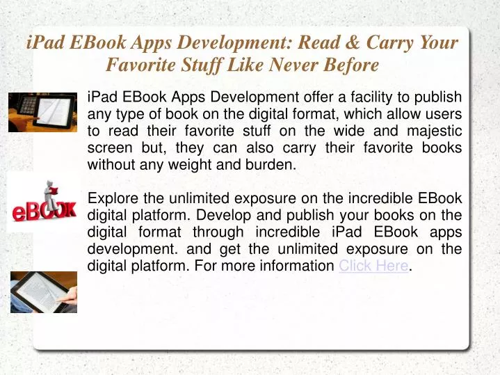 ipad ebook apps development read carry your favorite stuff like never before