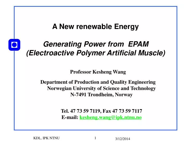 a new renewable energy generating power from epam electroactive polymer artificial muscle