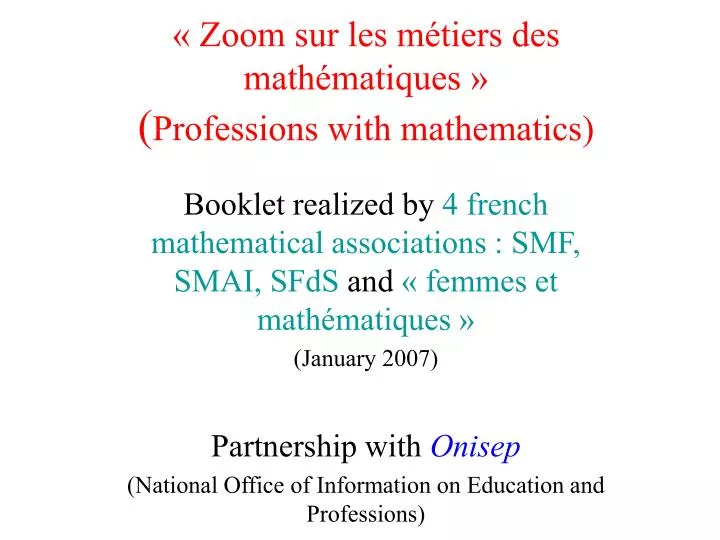 zoom sur les m tiers des math matiques professions with mathematics