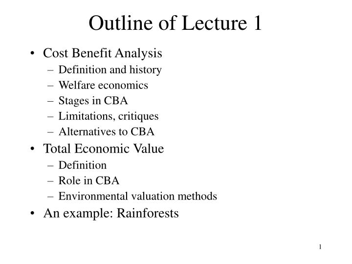 outline of lecture 1