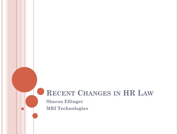 recent changes in hr law