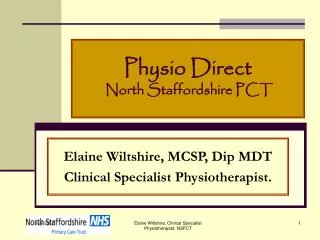 Physio Direct North Staffordshire PCT