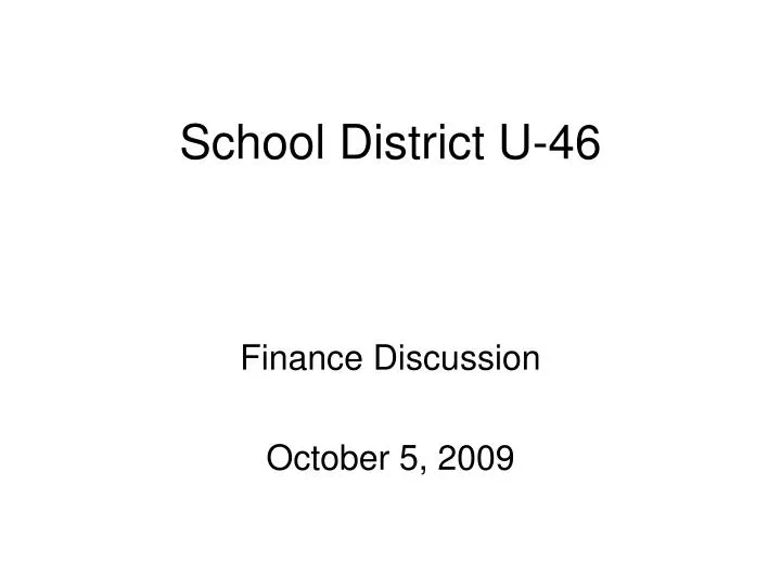 school district u 46