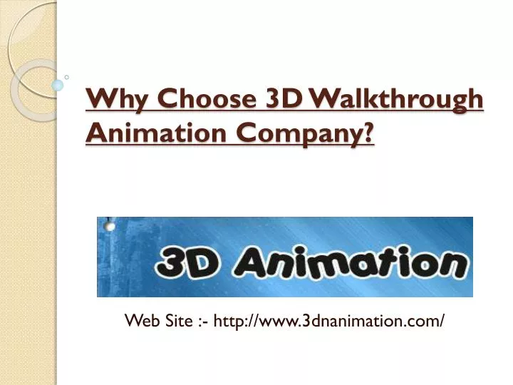 why choose 3d walkthrough animation company