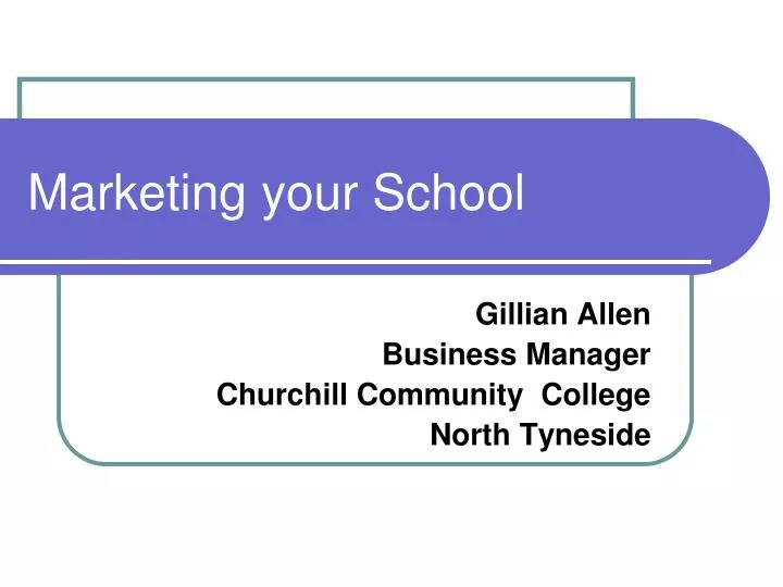 marketing your school