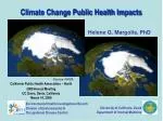 Climate Change Public Health Impacts
