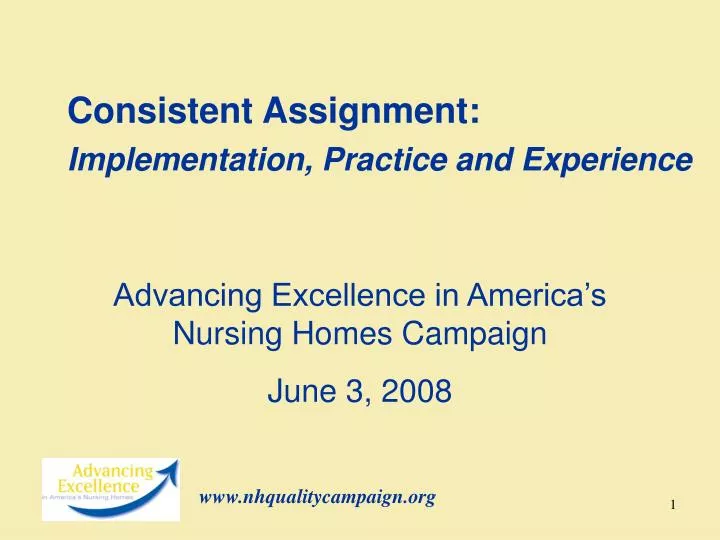 consistent assignment implementation practice and experience
