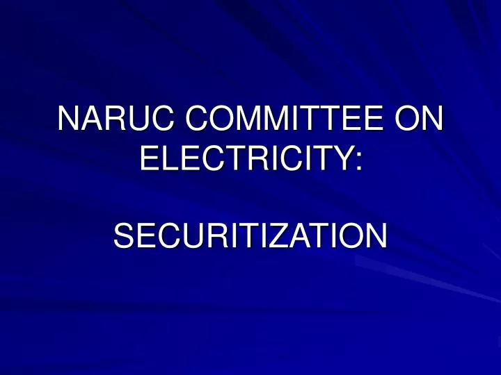 naruc committee on electricity