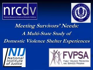 Meeting Survivors’ Needs: A Multi-State Study of Domestic Violence Shelter Experiences
