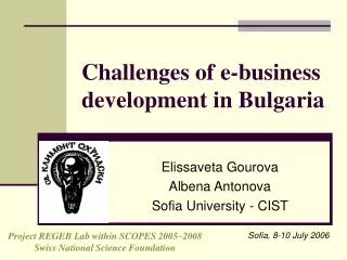 Challenges of e-business development in Bulgaria
