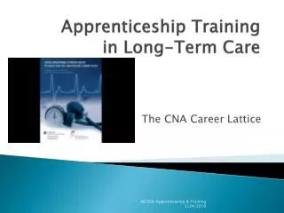 Apprenticeship Training in Long-Term Care