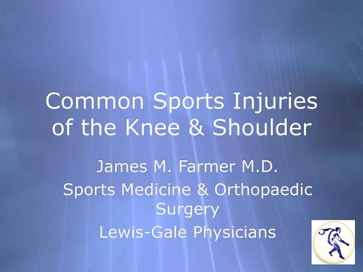 common sports injuries of the knee shoulder