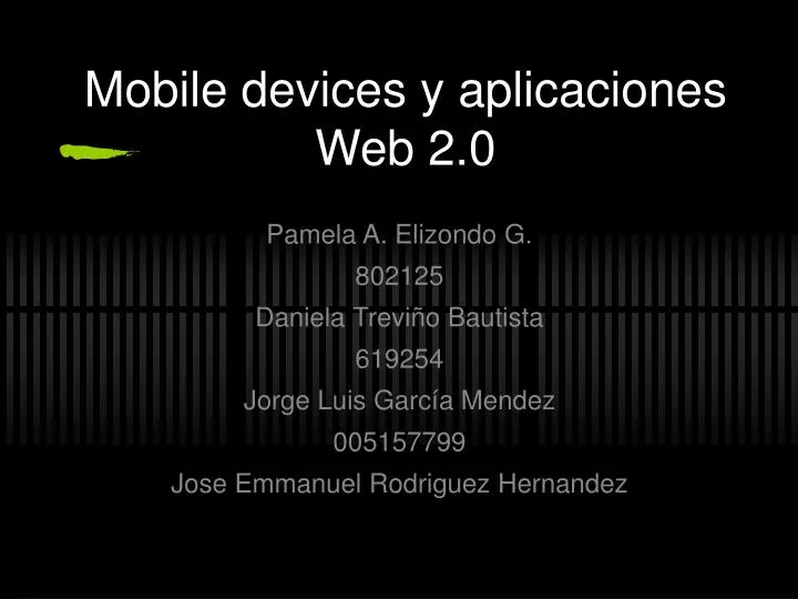 mobile devices y aplicaciones web 2 0