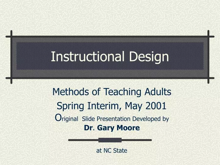 instructional design